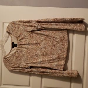 Express long sleeve paisley knit top